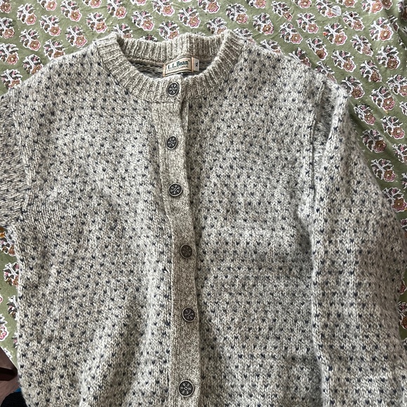 Vintage LL Bean Cardigan 100% Wool XL - Picture 1 of 2